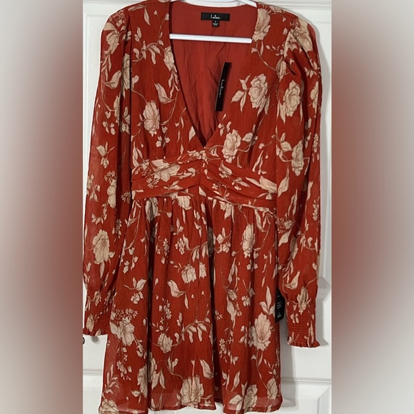 Lulu's Scarlet Floral Mini Dress - Picture 5 of 11